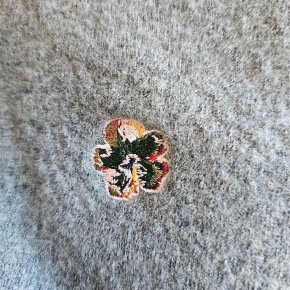 Ted baker mens Sz 6 gray fited merino wool half zip sweater - Picture 2 of 8